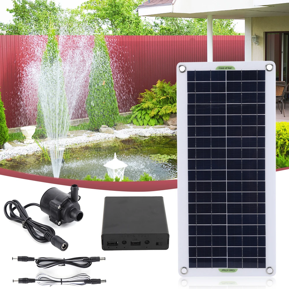 Smart Garden Ornaments - 30W 800L/H DC 18V 低騒音ブラシレスソーラーウォーターポンプセット 庭のプール、池、鳥の水浴び場、屋外の滝、噴水の装飾用