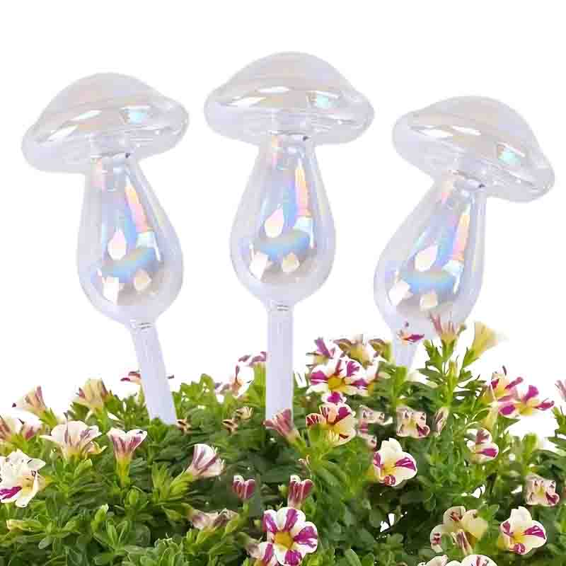 Smart Garden Herb - 1/2 個ガラスストロー自動植物散水電球自己散水キノコ水装置点滴灌漑システム家庭菜園ツール
