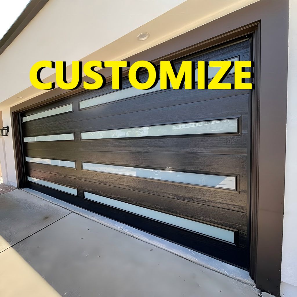 Smart Garden Lock - あらゆるサイズのカスタム安全電圧スマートアルミガレージドア、自動感知開閉、多重盗難防止ロック、断熱、別荘、耐候性