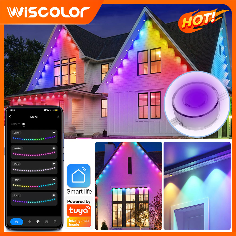 Smart Garden Outdoor - スマートWIFI RGB屋根裏照明屋外ライト防水常設ライトクリスマスガーデン装飾屋外LEDライトストリング