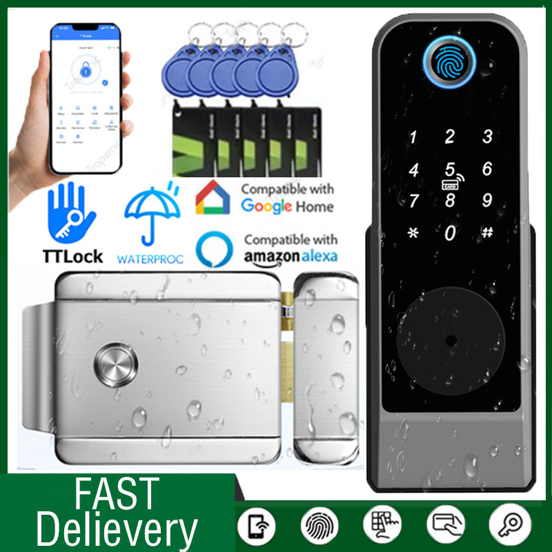 Smart Garden Lock - 防水 TTLOCK スマートロック Wifi 両面指紋ロック 屋外ゲート