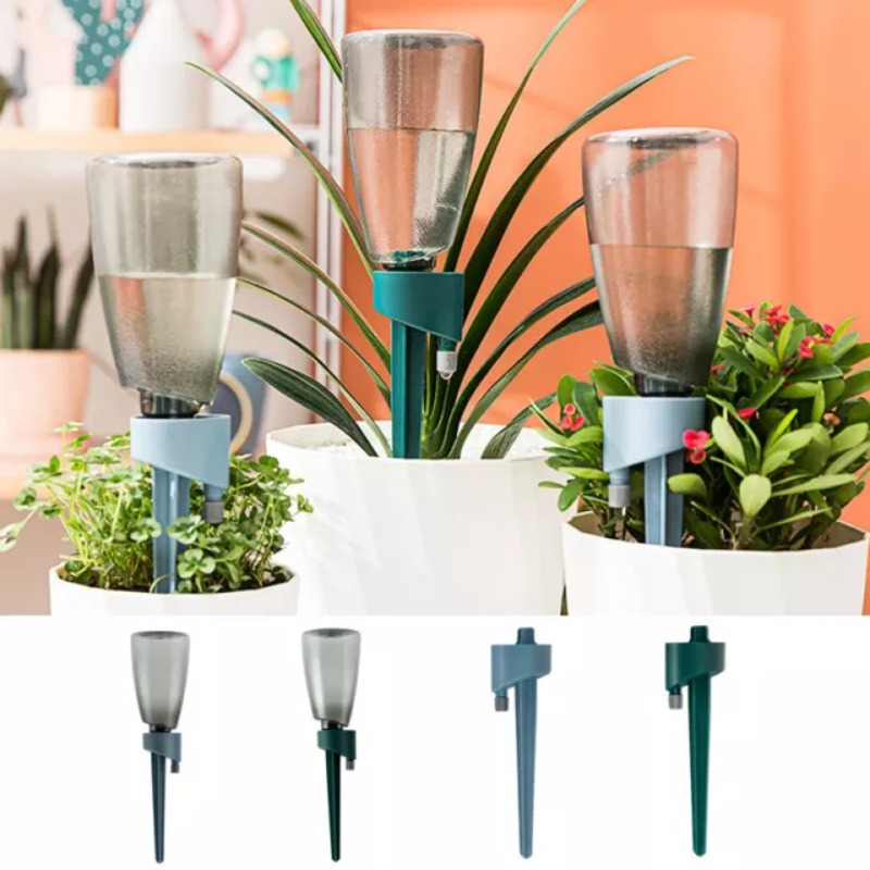 Smart Garden Herb - 調整可能な植物の自己散水スパイク、自動点滴灌漑システム、屋内と屋外のガーデニングはボトル、ガーデンツールに適合します