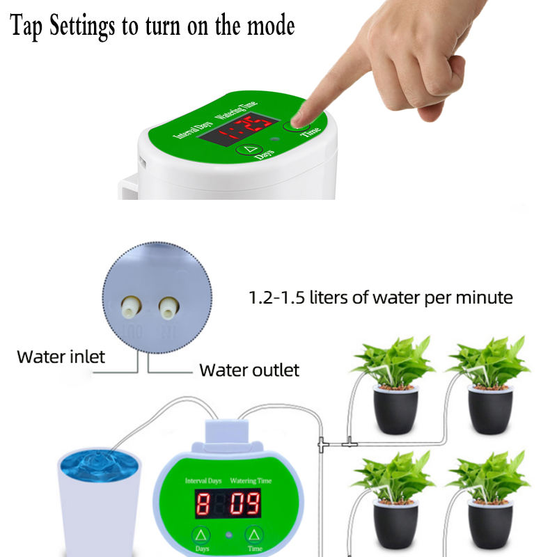 インテリジェントな時限自動花水やり装置、鉢植えの怠惰な水やり - Smart Garden Accessories のレビューと価格
