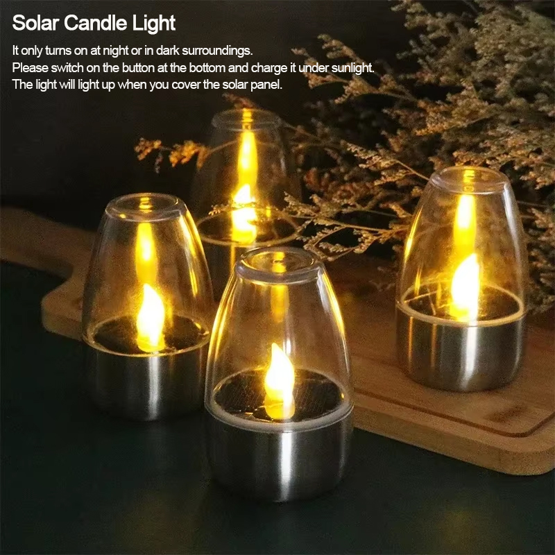 LED ソーラーキャンドルライトフレームレス充電式ナイトライ - Smart Garden Ornaments のレビューと価格