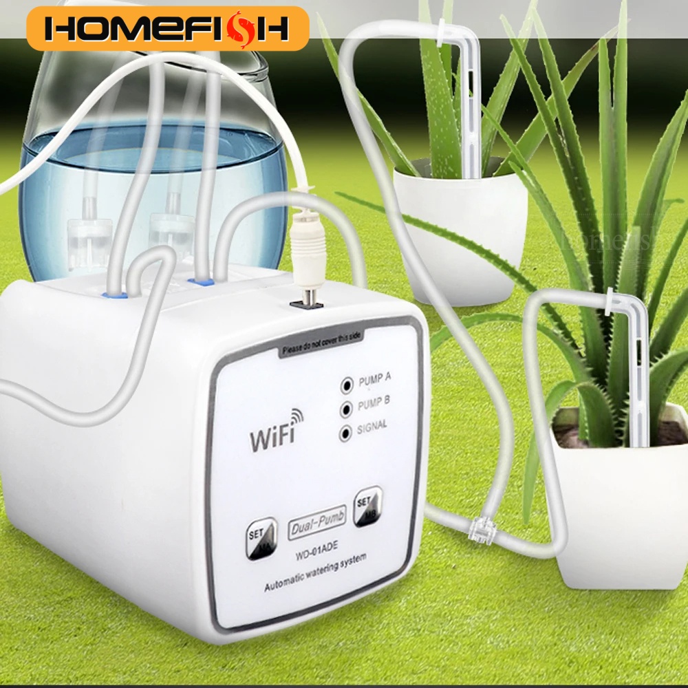WIFIインテリジェント散水装置ダブルポンプ時間指定自動点滴 - Smart Garden Click And Grow のレビューと価格