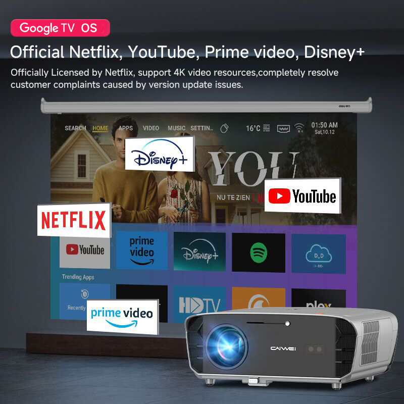 プロジェクター 4K Google スマート WiFi プロ - Smart Garden Video のレビューと価格