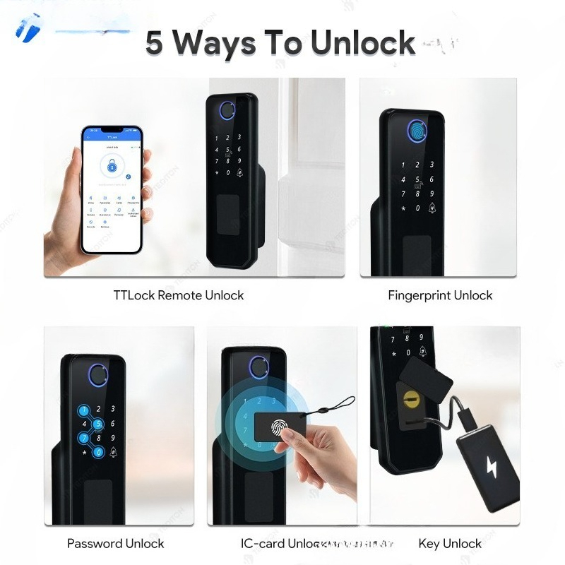 両面指紋認証防水配線不要スマートガーデンロック、屋外耐日性鉄 - Smart Garden Lock のレビューと価格
