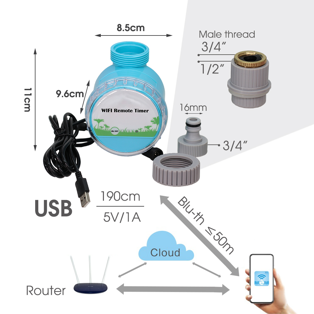 スマートガーデン灌漑システム,30〜50m,調整可能,冷却ノ - Smart Garden Accessories のレビューと価格