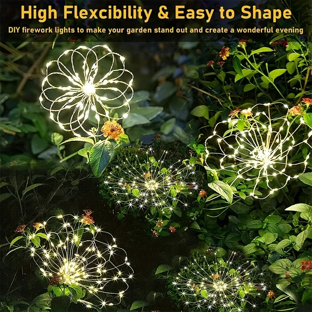 ソーラーLED花火フェアリーライト 屋外ガーデン装飾 8つの - Smart Garden Ornaments のレビューと価格