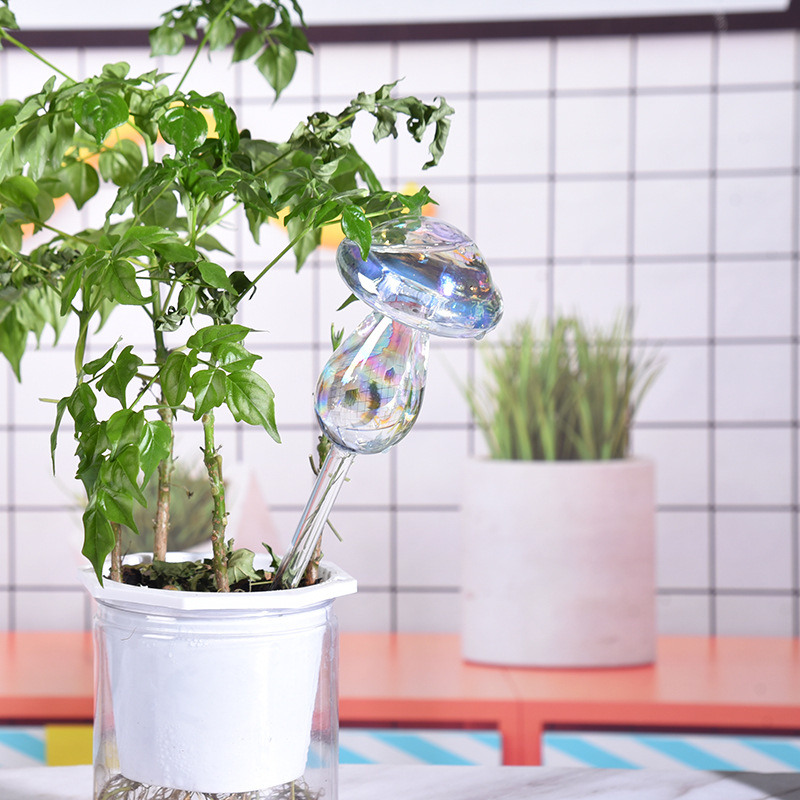 1/2 個ガラスストロー自動植物散水電球自己散水キノコ水装置 - Smart Garden Herb のレビューと価格