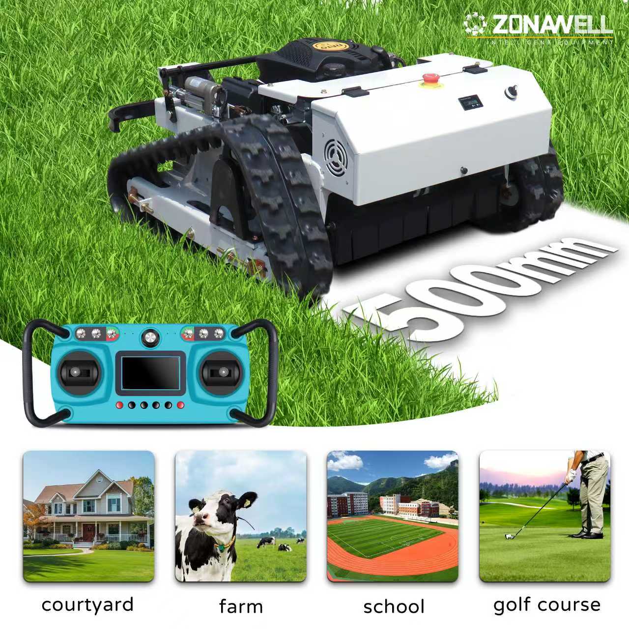 カスタマイズ可能なリモコン式芝刈り機クローラー、4ストローク - Smart Garden Click And Grow のレビューと価格
