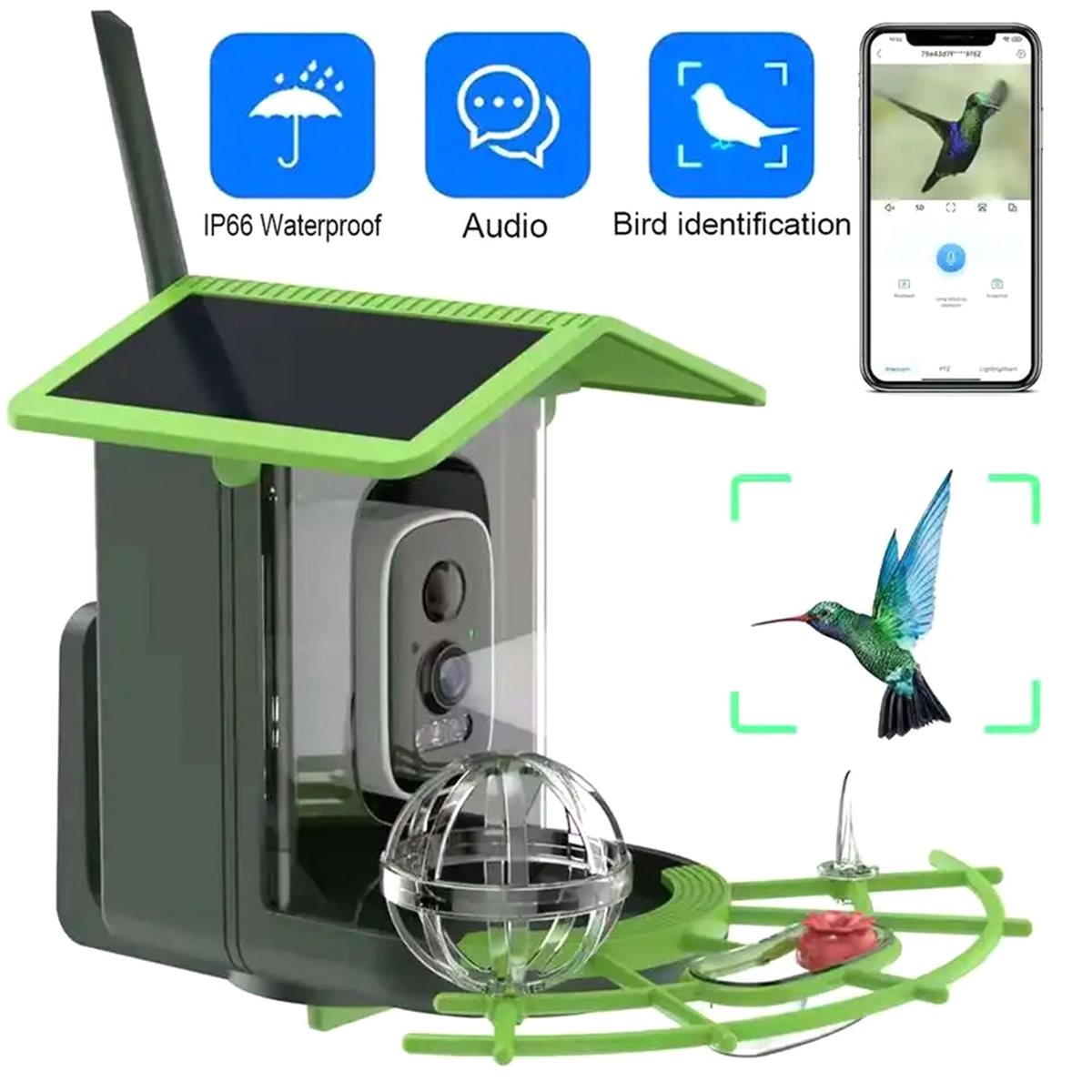 ABPPスマートバードフィーダーカメラ（AI種識別機能搭載、 - Smart Garden Video のレビューと価格