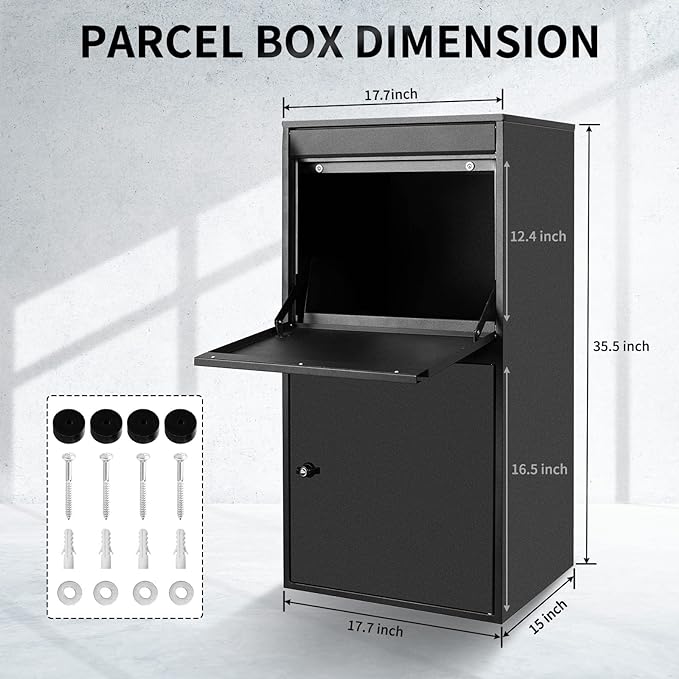 スチール製大型スマート宅配ボックス、鍵付き、屋外用、家庭用、 - Smart Garden Lock のレビューと価格