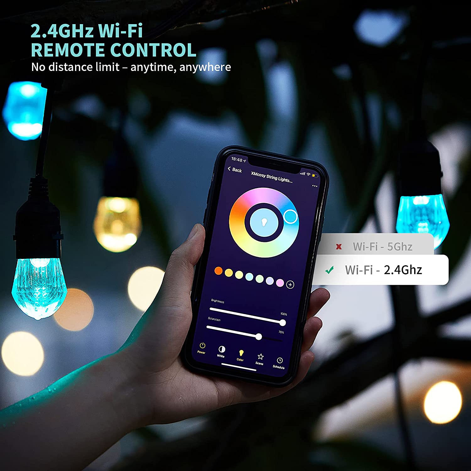 防水スマートLEDストリングライト,屋外,庭,結婚式の装飾, - Smart Garden Outdoor のレビューと価格