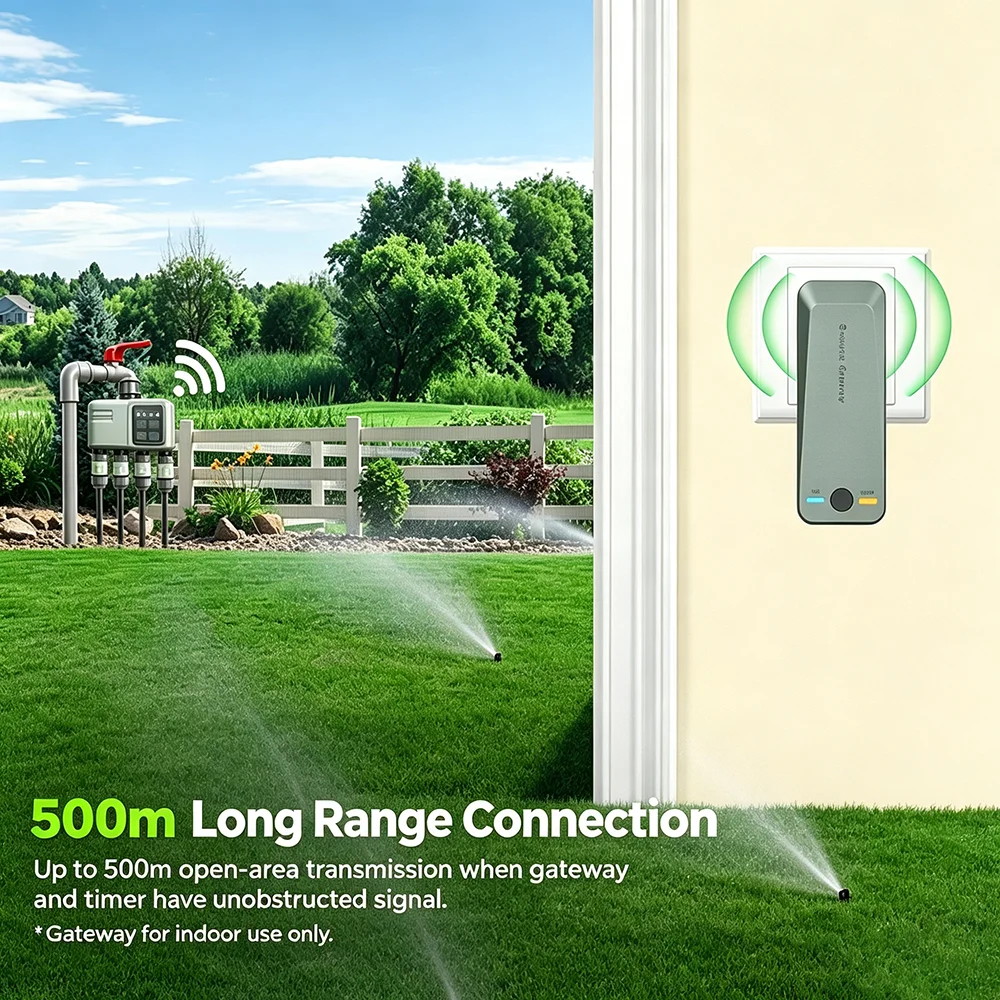 WiFi RF433スマートガーデン散水タイマー 4口自動灌 - Smart Garden Accessories のレビューと価格