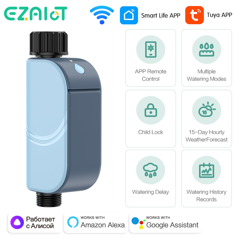 スマート Tuya WIFI 庭の水やりタイマー自動散水タイ - Smart Garden Accessories のレビューと価格