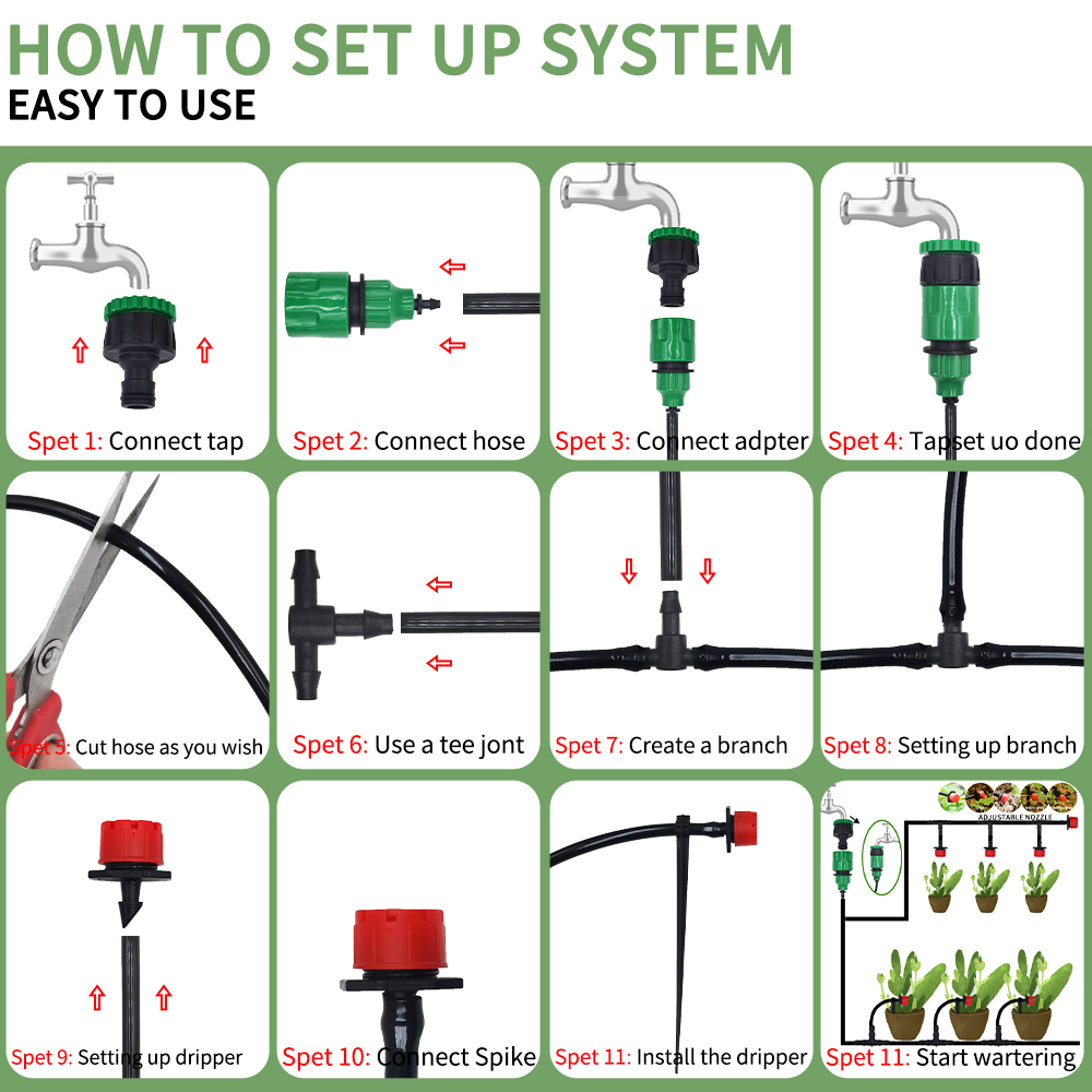 マイクロ点滴灌漑システムポータブル 20 メートル自動散水調 - Smart Garden Herb のレビューと価格